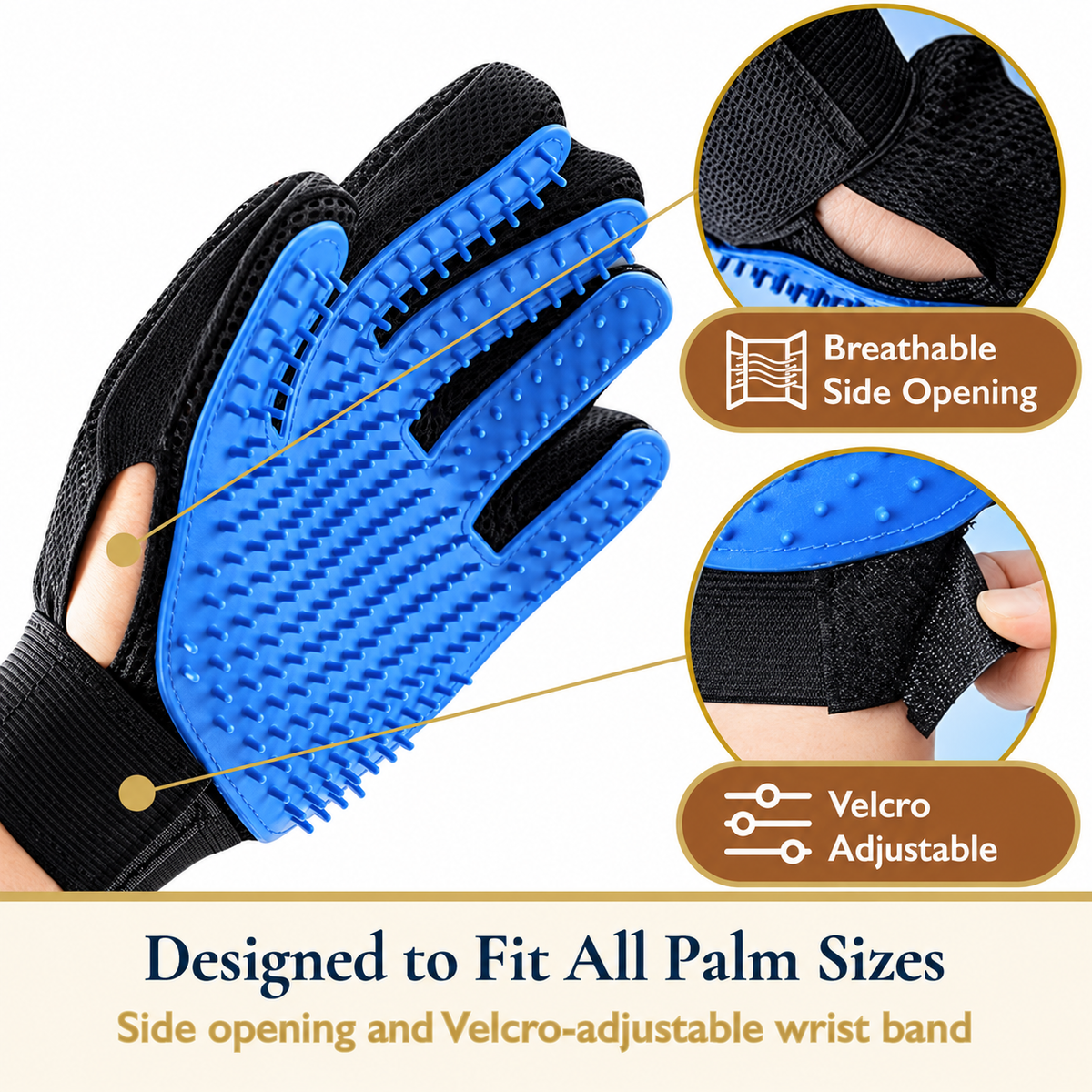 Silicone Pet Grooming Glove for Dogs and Cats