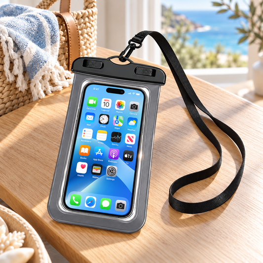 Waterproof Phone Pouch with Dual Lock and Lanyard