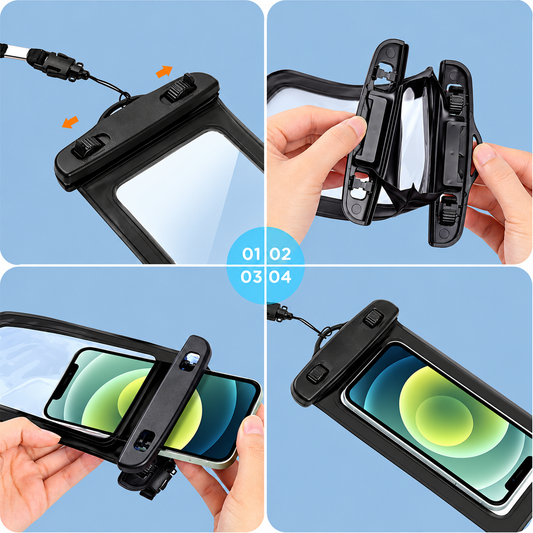Waterproof Phone Pouch with Dual Lock and Lanyard